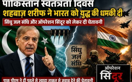 पाकिस्तान स्वतंत्रता दिवस पर शहबाज शरीफ का भारत को संदेश, सिंधु जल संधि और कश्मीर पर फिर दी कड़ी चेतावनी