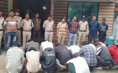 जंगल में बैटरी की रोशनी में जुआ खेलते 15 आरोपी गिरफ्तार, ₹60 लाख का मशरूका जब्त