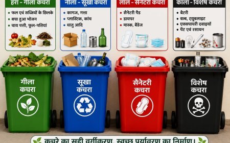 चार रंगों वाले डिब्बों से संवर रहे गांव, कचरा पृथक्करण से स्वच्छता अभियान को मिल रही नई दिशा