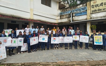टी.बी. मुक्त भारत अभियान के तहत पीएम आत्मानंद स्कूल मरवाही में जागरूकता एवं प्रतियोगिता कार्यक्रम आयोजित