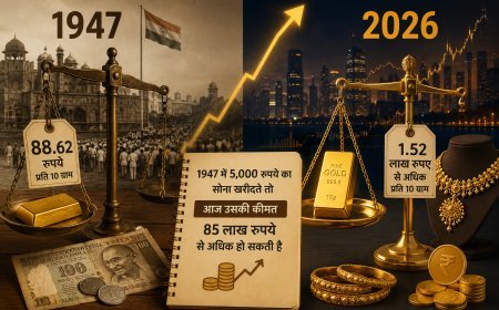 Gold Price 1947 vs 2026: 88 रुपये से 1.52 लाख पहुंचा 10 ग्राम सोना, जानिए 5,000 रुपये का निवेश आज कितना होता