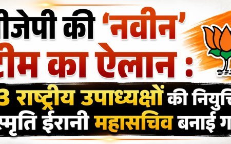 बीजेपी की ‘नवीन’ टीम का ऐलान, 13 राष्ट्रीय उपाध्यक्षों की नियुक्ति; स्मृति ईरानी को महासचिव की जिम्मेदारी