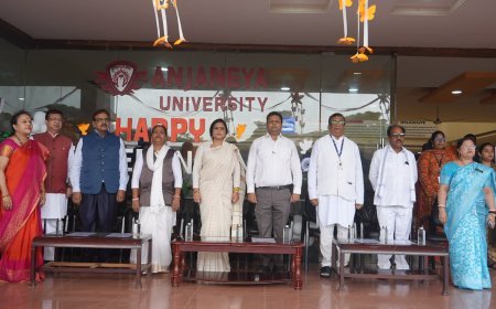 स्वतंत्रता दिवस पर देशभक्ति के रंग में रंगा आंजनेय विश्वविद्यालय