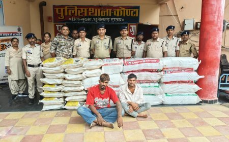 कोन्टा पुलिस की बड़ी कार्रवाई, 308 किलो 280 ग्राम गांजा जब्त; नमक की बोरियों के नीचे छिपाकर राजस्थान ले जा रहे थे आरोपी