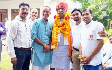 भाजपा किसान मोर्चा के राष्ट्रीय अध्यक्ष बनने पर बंशीलाल गुर्जर का स्वागत