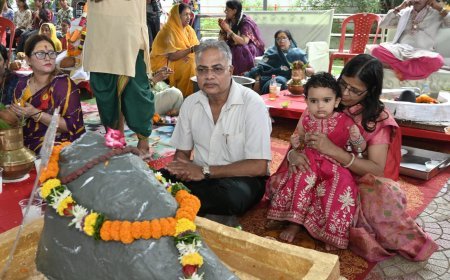 दुर्ग में पहली बार एक साथ साकार हुए द्वादश ज्योतिर्लिंग, महारुद्राभिषेक में गूंजा हर-हर महादेव