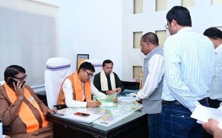 भाजपा प्रदेश कार्यालय में वित्त मंत्री ओपी चौधरी ने कार्यकर्ताओं से किया सीधा संवाद