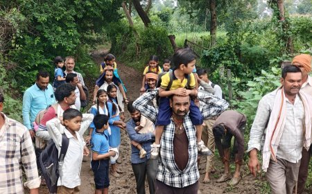 सड़क मार्ग की कमी से अमोदा, पिपरिया और मढ़ी जमुनिया में पढ़ाई सहित आम जनजीवन बदहाल