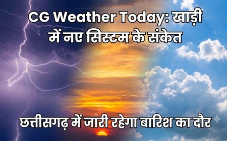 CG Weather Today: खाड़ी में नए सिस्टम के संकेत, छत्तीसगढ़ में जारी रहेगा बारिश का दौर
