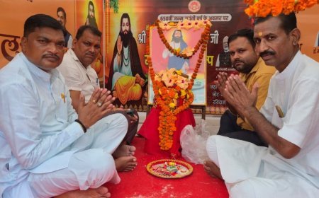 संत रविदास जी के समरसता अभियान के तहत चितरंगी में निकली रथयात्रा