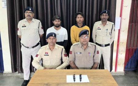 धारदार हथियार लहराकर लोगों को डराने वाले दो आरोपी गिरफ्तार, कोतवाली पुलिस ने भेजा जेल