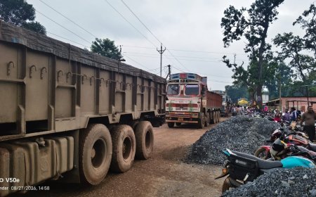 गुरुवार बाजार के दिन ट्रकों की आवाजाही पर जिला पंचायत सदस्य ने उठाए सवाल, विरोध की चेतावनी