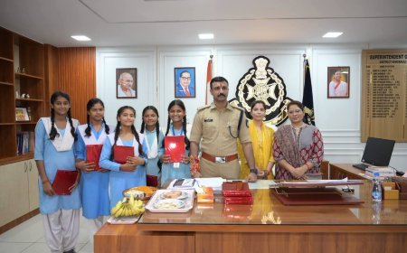 रक्षाबंधन पर सिंगरौली में दिखा स्नेह और विश्वास, छात्राओं ने एसपी षियाज के.एम. को बांधी राखी