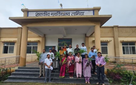तामिया कॉलेज में ‘हरियाली भेंट’ अभियान, भारिया शासकीय सेवक कल्याण संगठन ने रोपे 21 पौधे