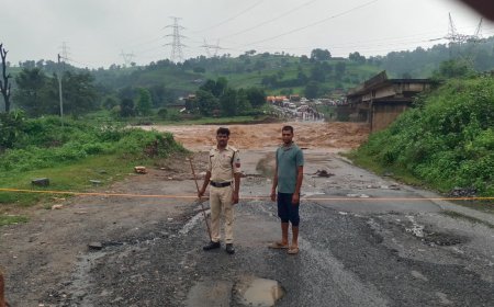 सजहर-खाखन नदी उफान पर, NH-39 पर यातायात प्रभावित, प्रशासन ने जारी की एडवाइजरी