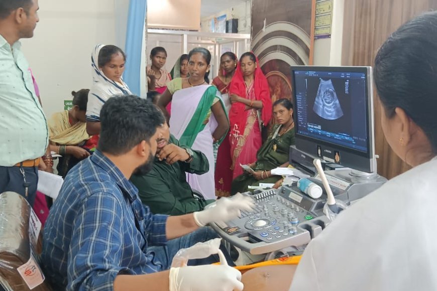 वनांचल की गर्भवती महिलाओं को मिली बड़ी स्वास्थ्य सुविधा, तरेगांव में 97 महिलाओं की निःशुल्क सोनोग्राफी