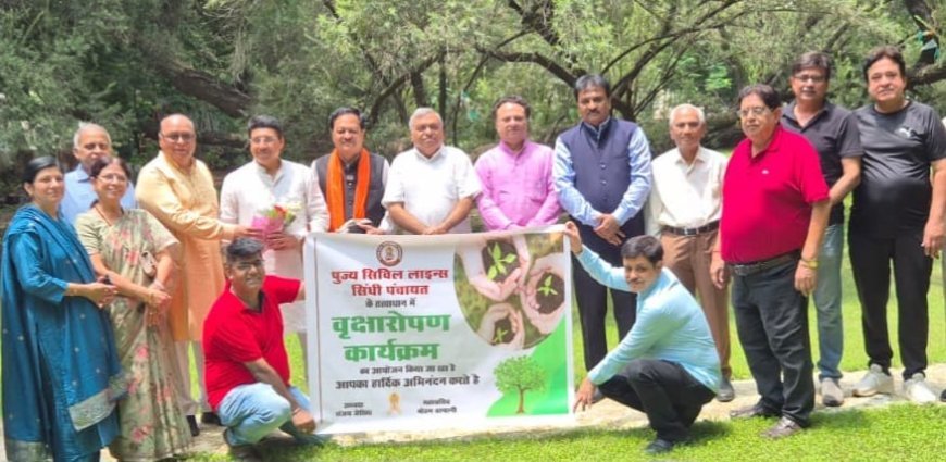 सिविल लाइंस सिंधी पंचायत ने पंचशील नगर में किया वृक्षारोपण, पर्यावरण संरक्षण का दिया संदेश