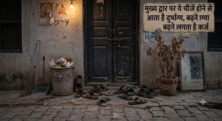 घर के मुख्य द्वार पर ये चीजें होने से आता है दुर्भाग्य, बढ़ने लगता है कर्ज