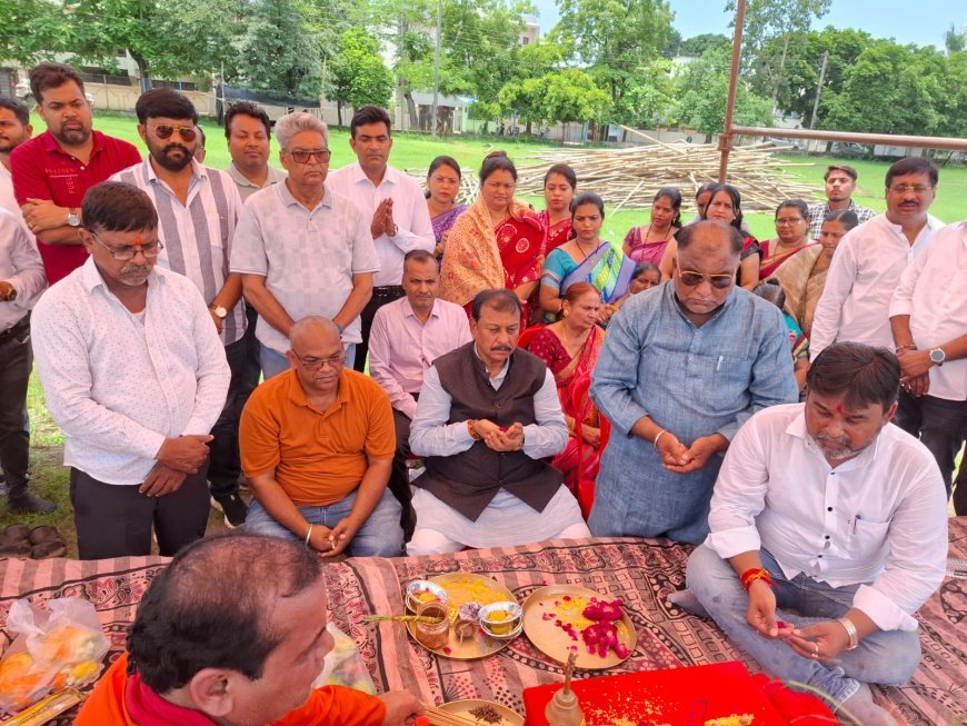 दुर्ग में गणेश महोत्सव-2026 की तैयारियां शुरू, रामेश्वरम थीम पर बनेगा भव्य पंडाल