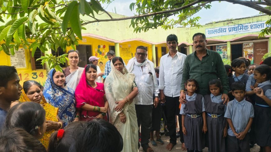 जामुल के प्राथमिक शाला परिसर में बनेगा डोम शेड, विकास कार्य का हुआ भूमिपूजन