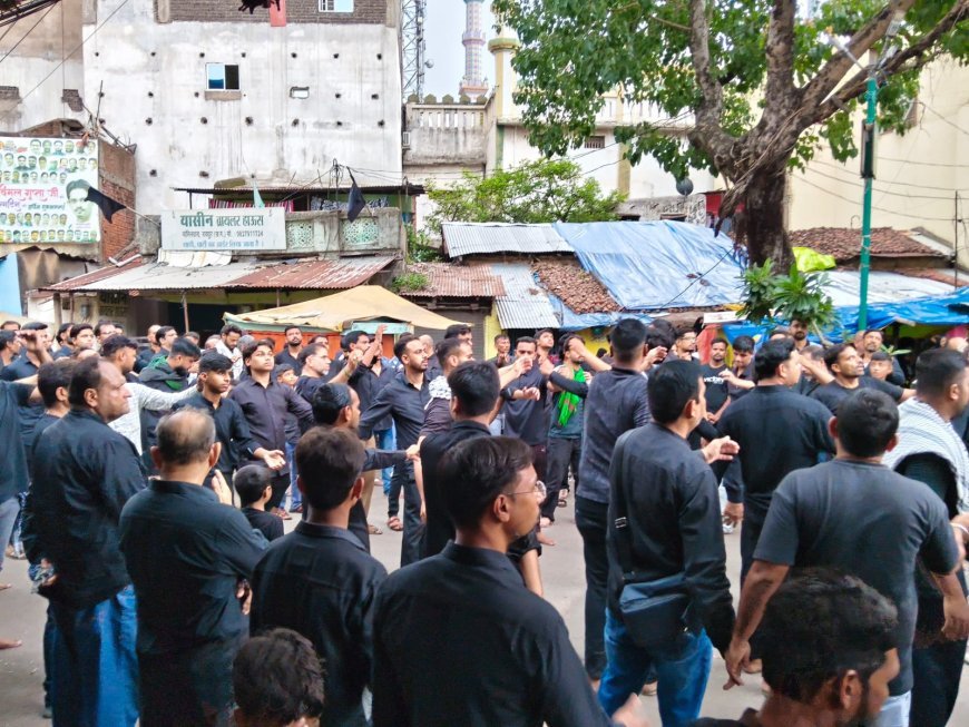 रायपुर में हज़रत इमाम हुसैन के चालीसवें पर निकला विशाल मातमी जुलूस, बारिश में भी अकीदतमंदों ने किया मातम