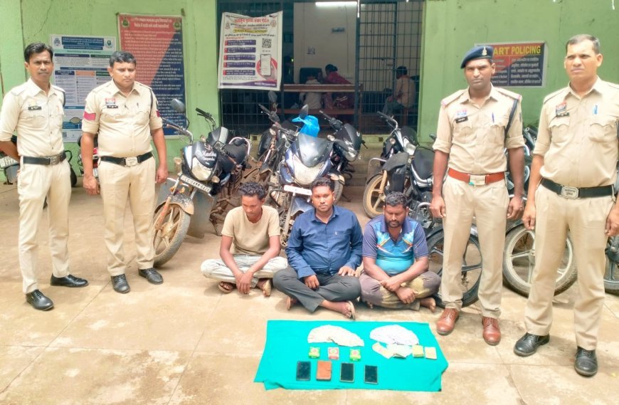 महासमुंद पुलिस का जुए के फड़ पर छापा, 3 गिरफ्तार, 10 फरार