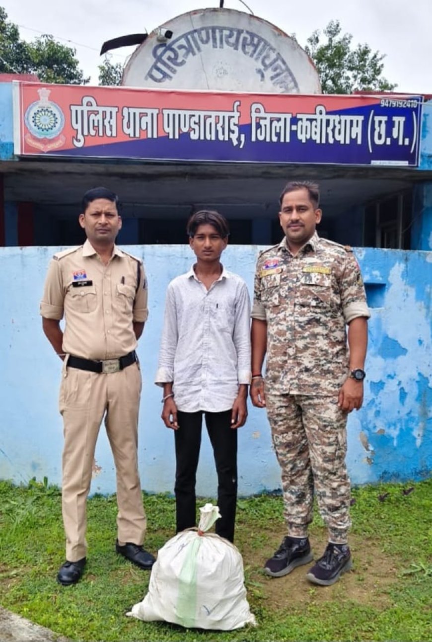 पाण्डातराई पुलिस की बड़ी कार्रवाई, 89 पौवा अवैध देशी शराब जब्त; 18 वर्षीय आरोपी गिरफ्तार