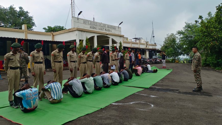 अमरवाड़ा शासकीय महाविद्यालय में एनसीसी कैडेट्स की भर्ती प्रक्रिया सम्पन्न, छात्र-छात्राओं ने दिखाया उत्साह