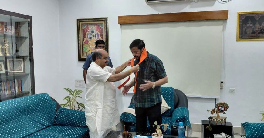 ओडिशा के कैबिनेट मंत्री सुरेश पुजारी से विधायक पुरंदर मिश्रा की सौजन्य भेंट, नुआखाई पर्व के लिए दिया आमंत्रण
