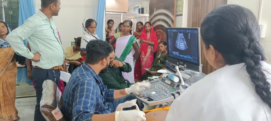 वनांचल की गर्भवती महिलाओं को मिली बड़ी स्वास्थ्य सुविधा, तरेगांव में 97 महिलाओं की निःशुल्क सोनोग्राफी