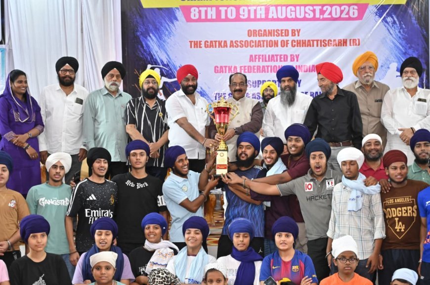 राज्य स्तरीय गतका प्रतियोगिता में रायपुर ओवरऑल चैंपियन, 16 जिलों के 357 खिलाड़ियों ने लिया हिस्सा