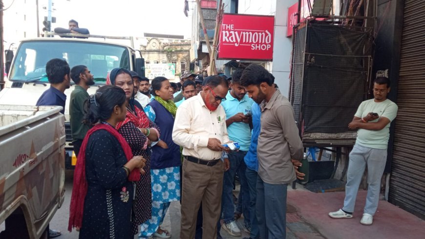 बैजनाथपारा मुख्य मार्ग पर कब्जों के खिलाफ कार्रवाई, 31,500 रुपये का ई-चालान वसूला