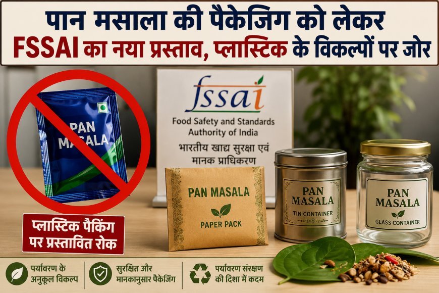 पान मसाला की पैकेजिंग को लेकर FSSAI का नया प्रस्ताव, प्लास्टिक के विकल्पों पर जोर