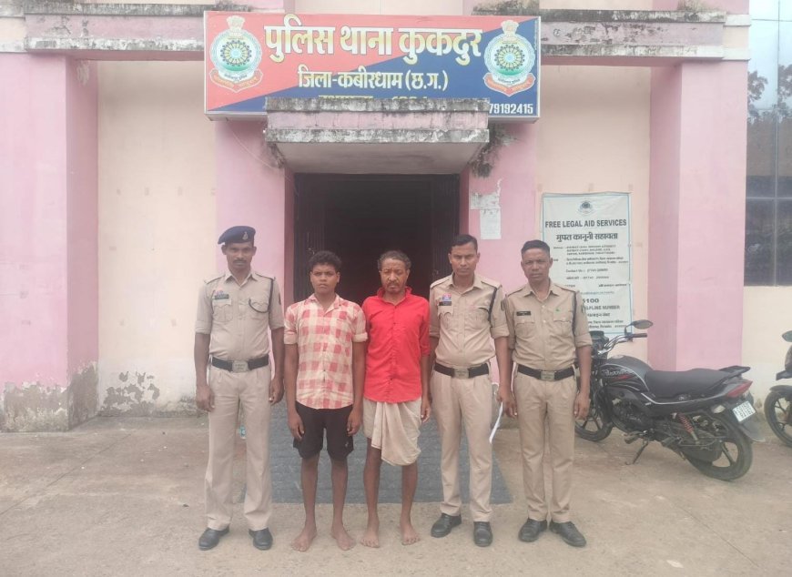 कुकदूर में अंधे कत्ल की गुत्थी सुलझी, हत्या को आत्महत्या का रूप देने वाले ससुर-दामाद गिरफ्तार