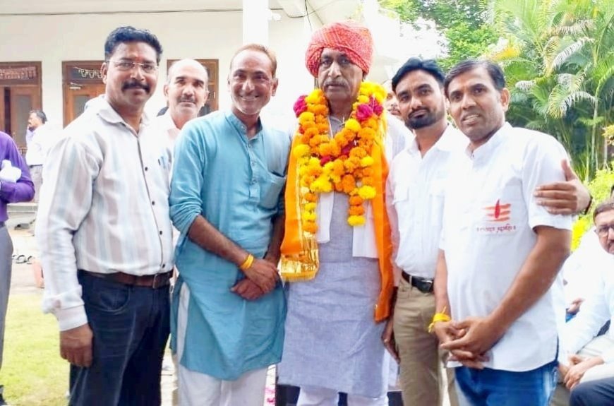 भाजपा किसान मोर्चा के राष्ट्रीय अध्यक्ष बनने पर बंशीलाल गुर्जर का स्वागत