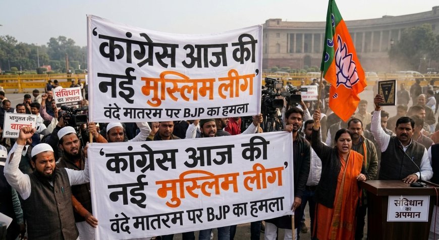 ‘कांग्रेस आज की नई मुस्लिम लीग’, वंदे मातरम पर BJP का हमला, CWC के फैसले को बताया संविधान का अपमान