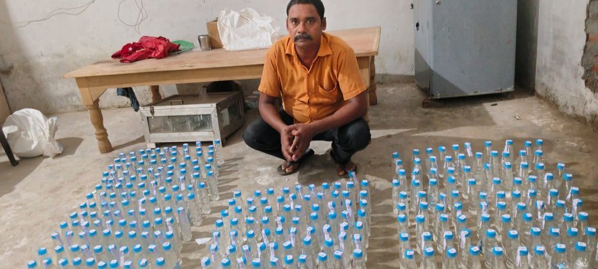बोड़तरा में अवैध शराब का भंडाफोड़, 291 पाव शराब के साथ आरोपी गिरफ्तार