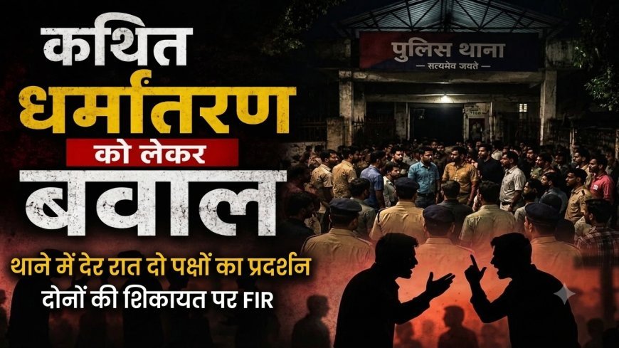 रायपुर में कथित धर्मांतरण को लेकर बवाल, थाने में देर रात दो पक्षों का प्रदर्शन, दोनों की शिकायत पर FIR
