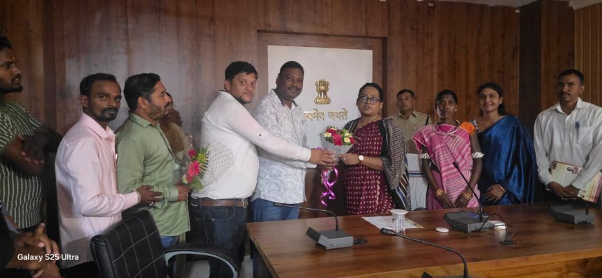 नवपदस्थ कलेक्टर श्रीमती तुलिका प्रजापति से विभिन्न एनजीओ के प्रतिनिधियों ने की सौजन्य भेंट