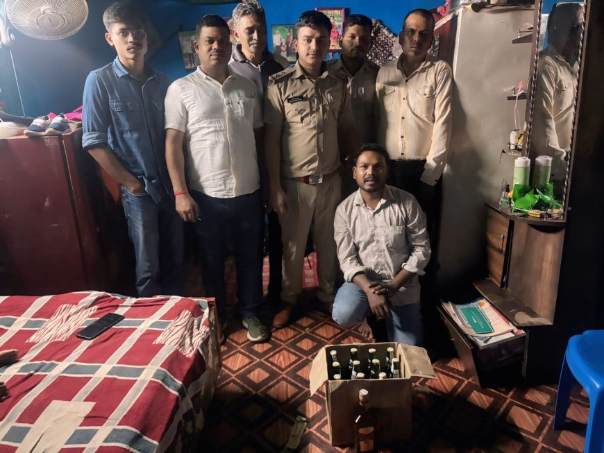 उड़ीसा निर्मित 7.900 बल्क लीटर विदेशी मदिरा जब्त, आरोपी के विरुद्ध प्रकरण दर्ज