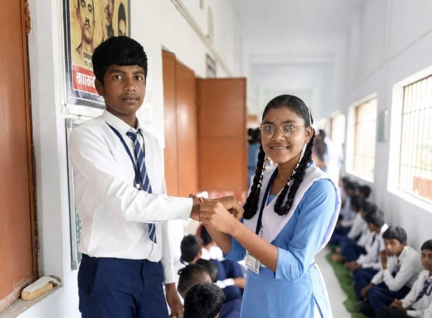 छुही के छात्र-छात्राओं ने पेश की भाई-बहन के पवित्र प्रेम की अनूठी मिसाल