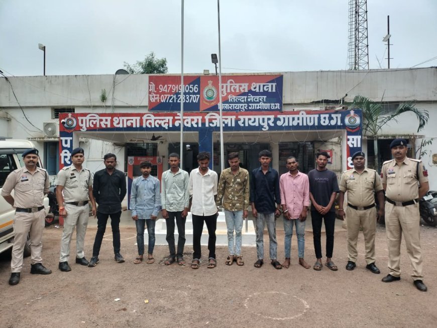असामाजिक तत्वों के विरुद्ध तिल्दा नेवरा पुलिस की प्रभावी कार्रवाई