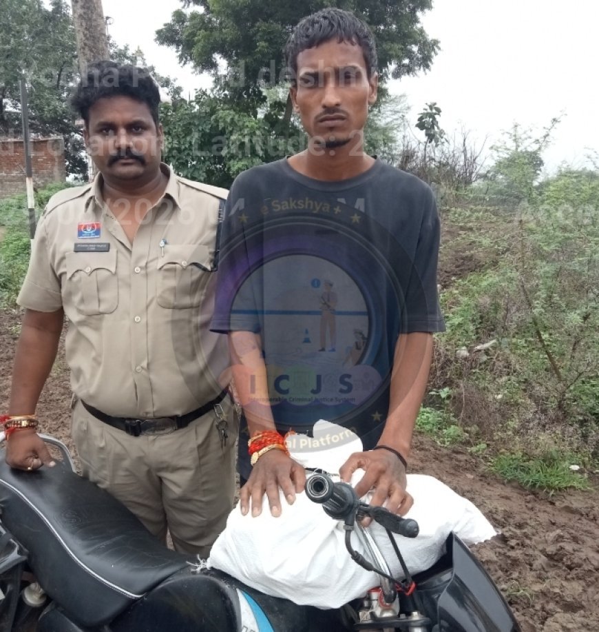 रणवीरपुर पुलिस की कार्रवाई, अवैध शराब परिवहन करते आरोपी गिरफ्तार, 35 पौवा शराब और बाइक जब्त