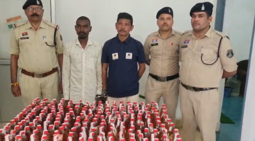 आरंग पुलिस की अवैध शराब पर बड़ी कार्रवाई, दो आरोपी गिरफ्तार