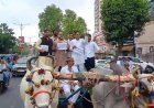 खस्ताहाल सड़कों के खिलाफ युवा कांग्रेस का प्रदर्शन, बैलगाड़ी यात्रा निकाल नगर निगम को दी चेतावनी