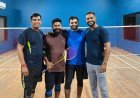 आनंदभूमि सोसाइटी में गणेशोत्सव के रंग में सजा बैडमिंटन टूर्नामेंट, 4 टीमें सेमीफाइनल में