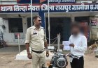 मोडिफाइड साइलेंसर वाली बुलेट पर तिल्दा-नेवरा पुलिस की कार्रवाई, 5 हजार का चालान