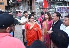 महापौर मीनल चौबे ने जयस्तंभ चौक के पास गणेश विसर्जन झांकी पंडाल की व्यवस्था का किया निरीक्षण