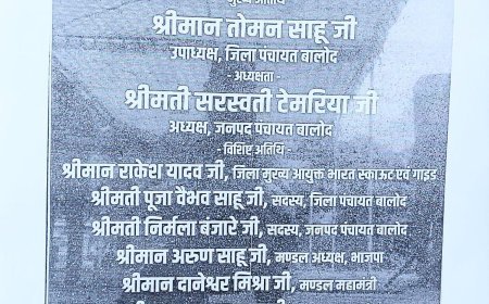 टेकापार में भूमिपूजन शिलालेख पर सरपंच पति का नाम दर्ज होने का आरोप, ग्रामीणों ने सीईओ से कार्रवाई की मांग