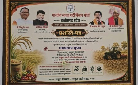 उत्कृष्ट कार्यों के लिए जिला किसान मोर्चा MCB सम्मानित, प्रदेश कार्यसमिति की बैठक में मिला प्रशस्ति पत्र और शील्ड